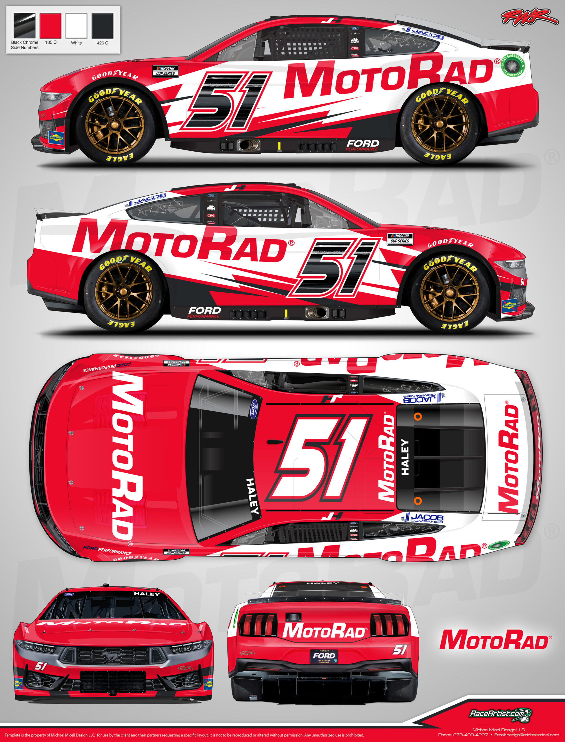 Rick Ware Racing and Justin Haley will Race with MotoRad Brand at Iowa Speedway Race on June 16th